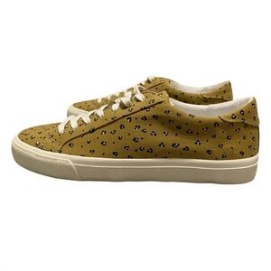 Madewell Womens Sneakers 10M Leopard‎ Print Canvas Lace Up Low School